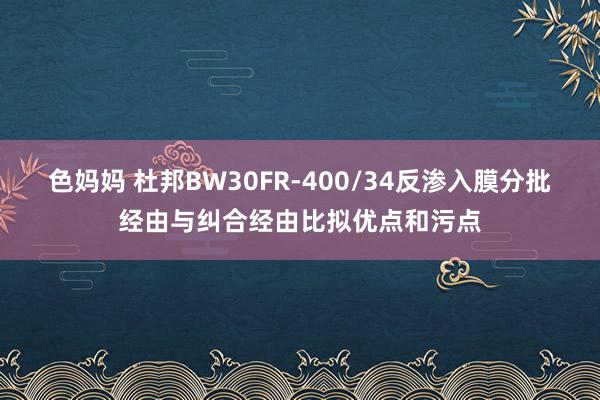 色妈妈 杜邦BW30FR-400/34反渗入膜分批经由与纠合经由比拟优点和污点