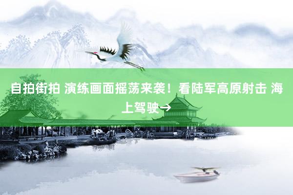 自拍街拍 演练画面摇荡来袭！看陆军高原射击 海上驾驶→