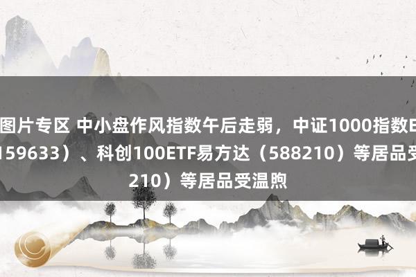 图片专区 中小盘作风指数午后走弱，中证1000指数ETF（159633）、科创100ETF易方达（588210）等居品受温煦